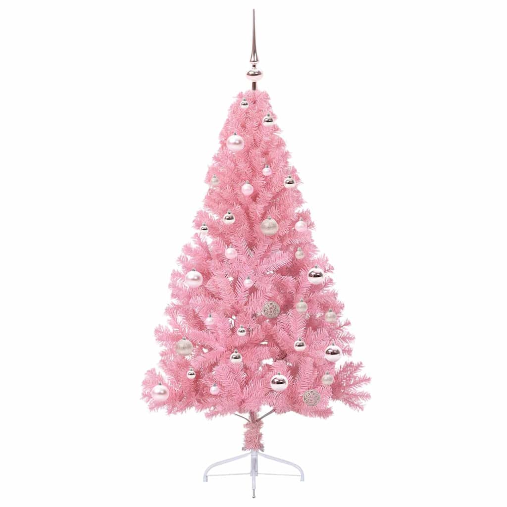 Sapin de Noël artificiel pré-éclairé Rose 150 cm PVC - XIOS