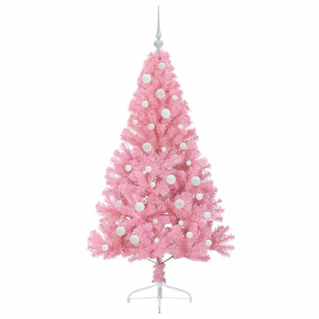 Sapin de Noël artificiel pré-éclairé Rose 150 cm PVC - XIOS