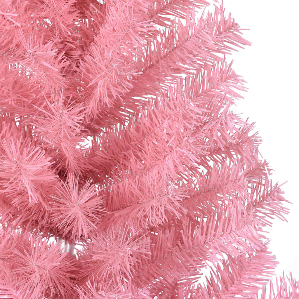 Sapin de Noël artificiel pré-éclairé Rose 180 cm PVC