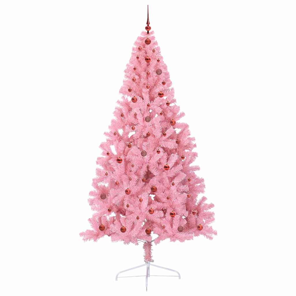 Sapin de Noël artificiel pré-éclairé Rose 240 cm PVC - XIOS