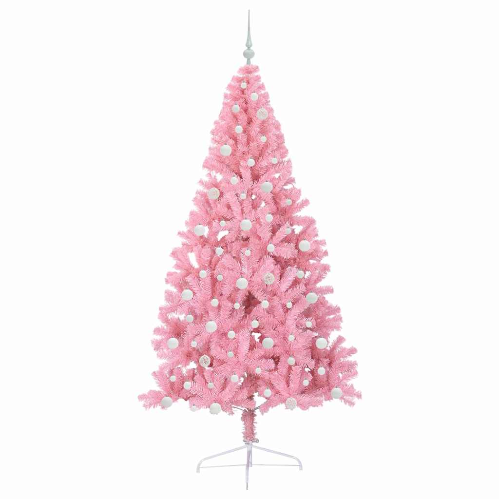 Sapin de Noël artificiel pré-éclairé Rose 240 cm PVC - XIOS