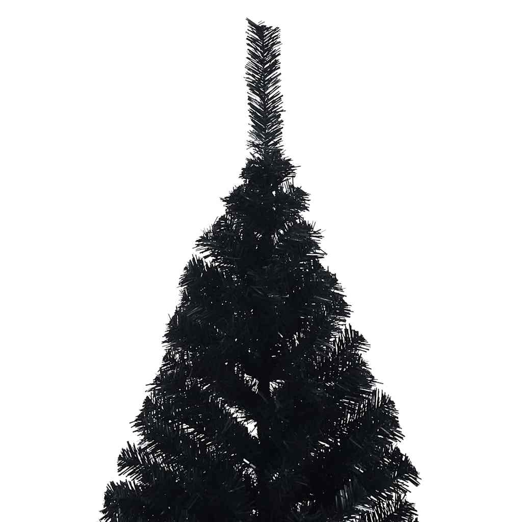 Sapin de Noël artificiel pré-éclairé Noir 180 cm PVC - XIOS