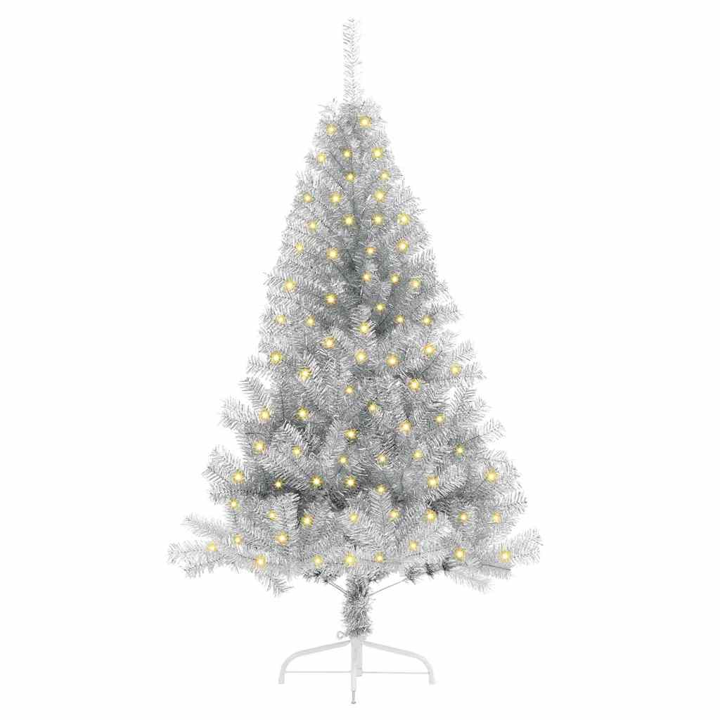 Sapin de Noël artificiel pré-éclairé Argent 150 cm PET - XIOS