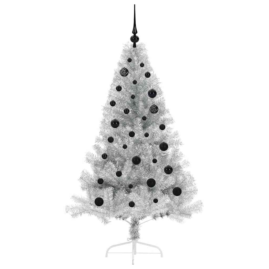 Sapin de Noël artificiel pré-éclairé Argent 150 cm PET - XIOS