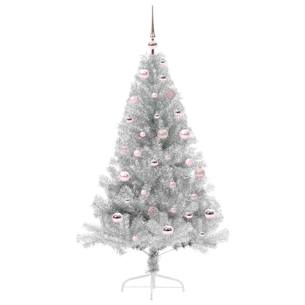 Sapin de Noël artificiel pré-éclairé Argent 150 cm PET - XIOS