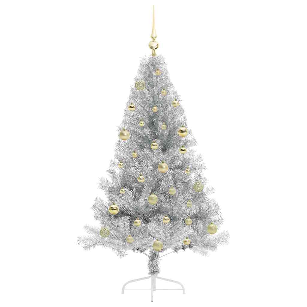 Sapin de Noël artificiel pré-éclairé Argent 150 cm PET - XIOS