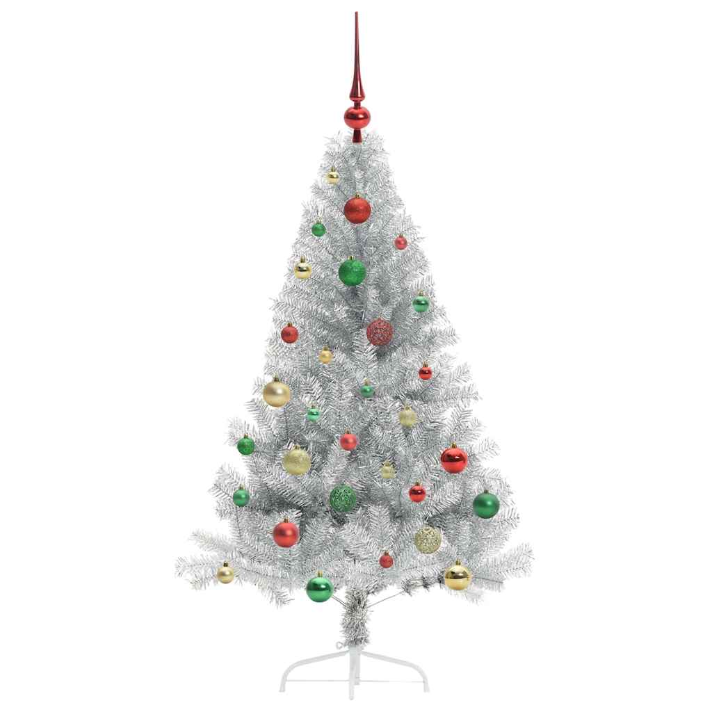 Sapin de Noël artificiel pré-éclairé Argent 150 cm PET - XIOS