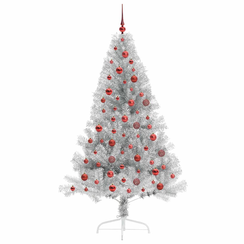 Sapin de Noël artificiel pré-éclairé Argent 180 cm PET - XIOS