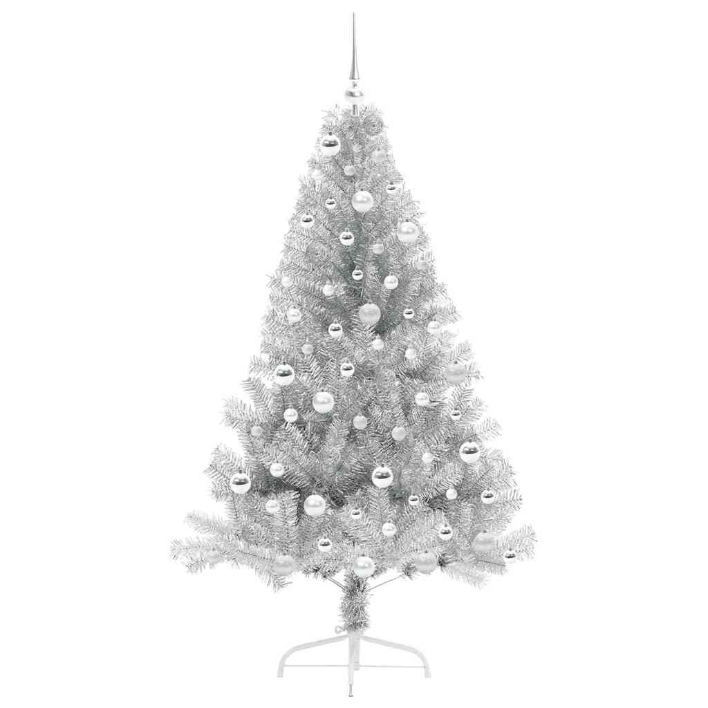 Sapin de Noël artificiel pré-éclairé Argent 180 cm PET - XIOS