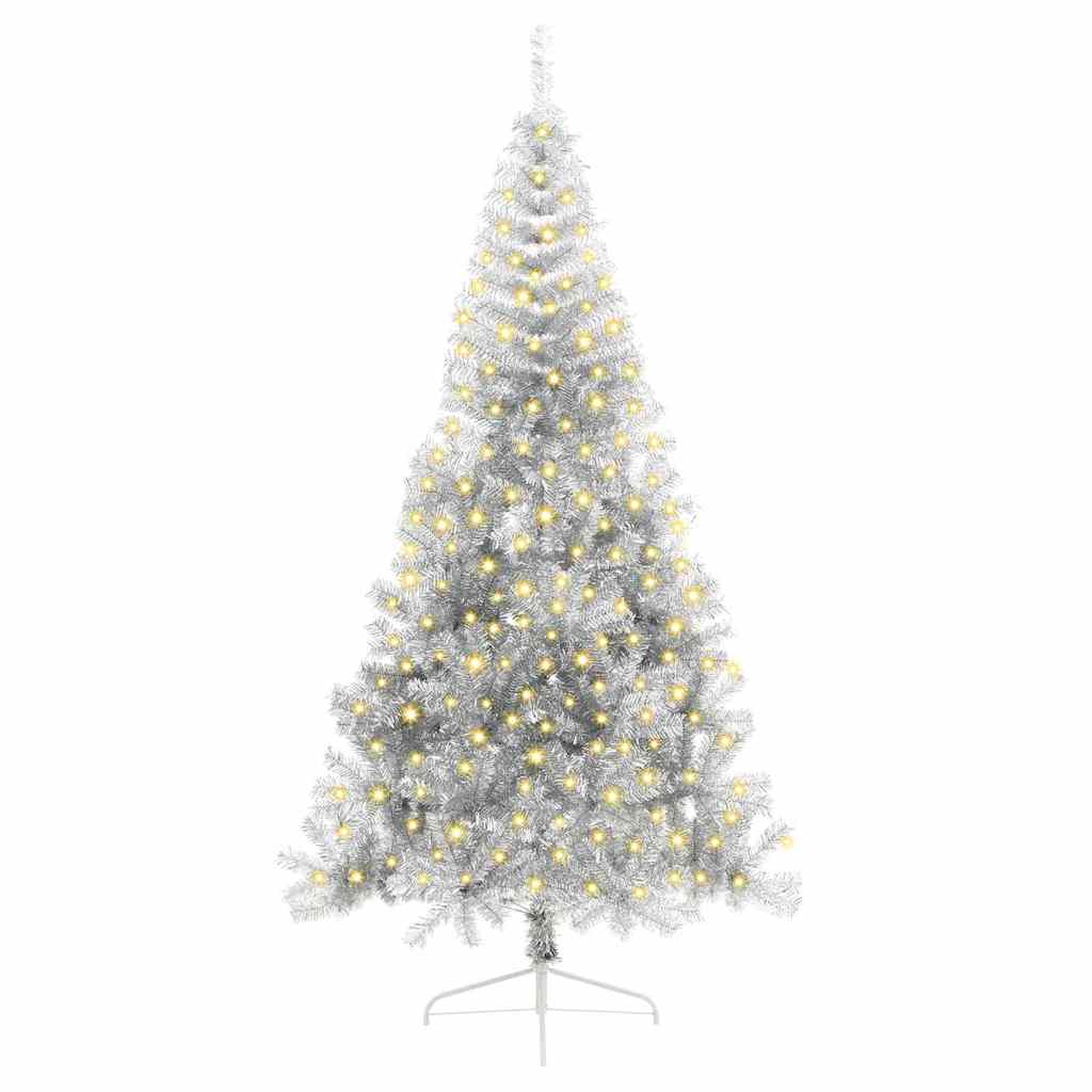 Sapin de Noël artificiel pré-éclairé Argent 240 cm PET - XIOS