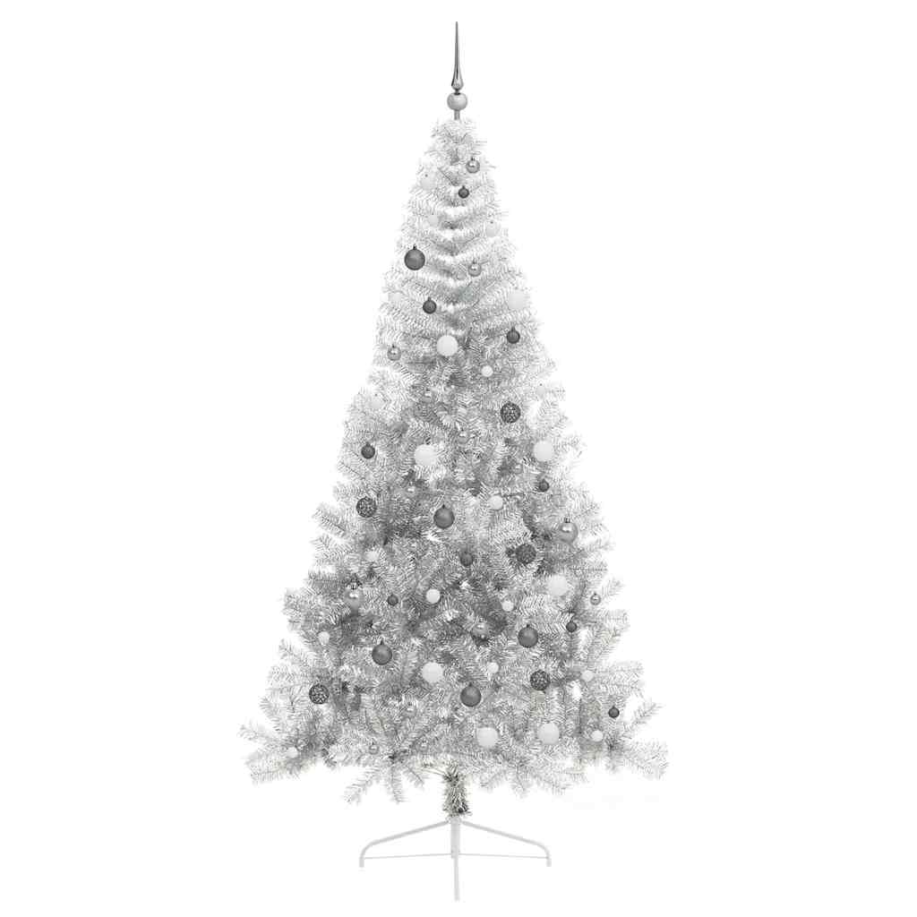 Sapin de Noël artificiel pré-éclairé Argent 240 cm PET - XIOS