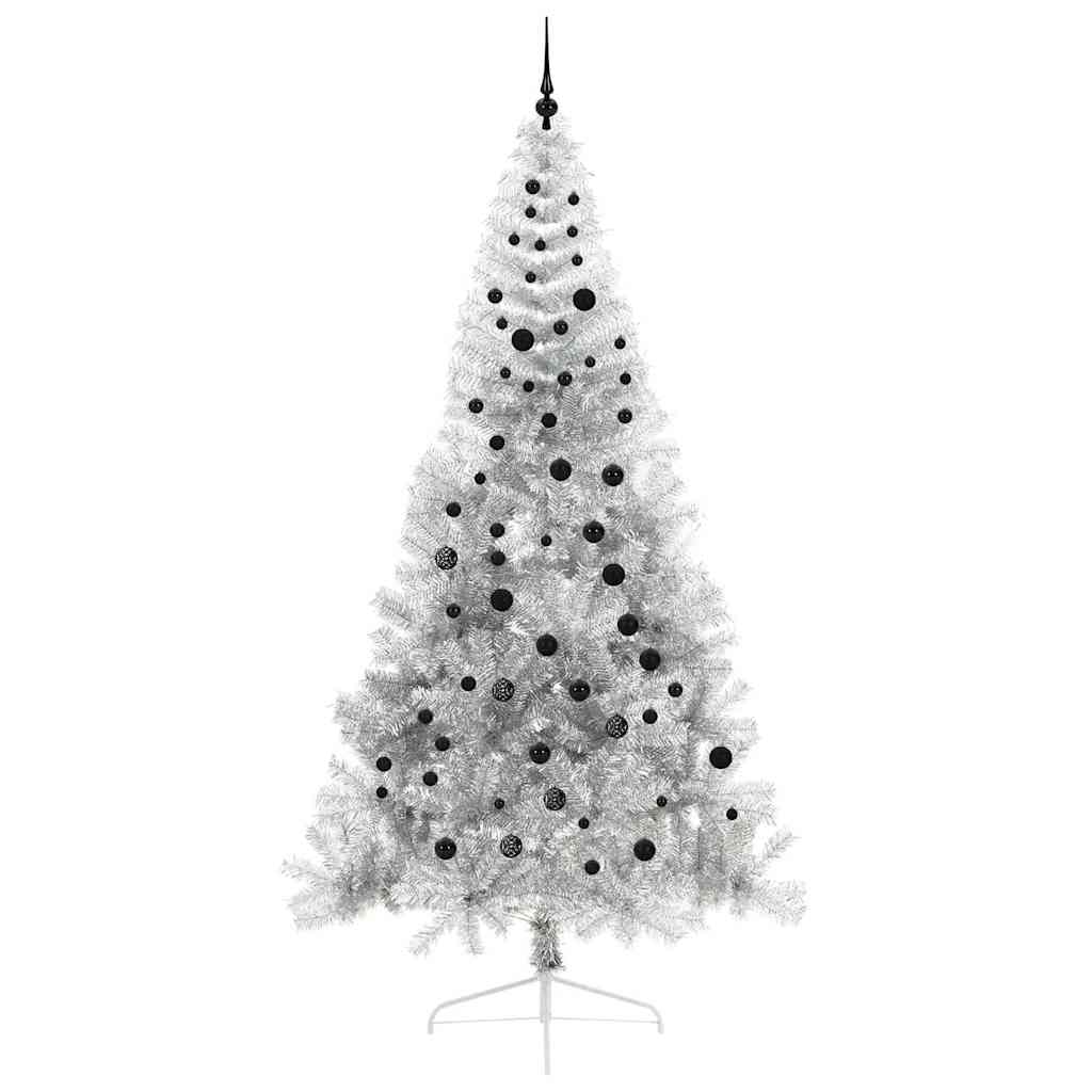 Sapin de Noël artificiel pré-éclairé Argent 240 cm PET - XIOS