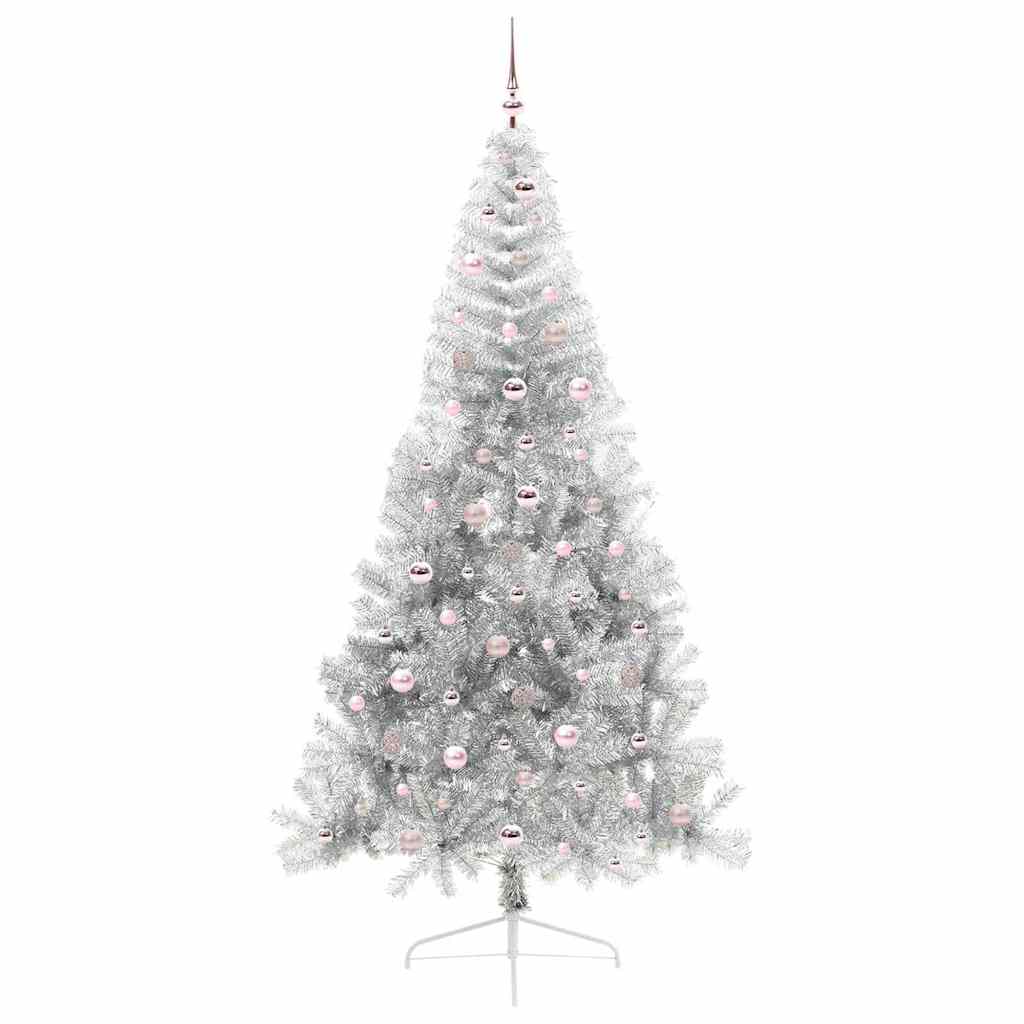 Sapin de Noël artificiel pré-éclairé Argent 240 cm PET - XIOS