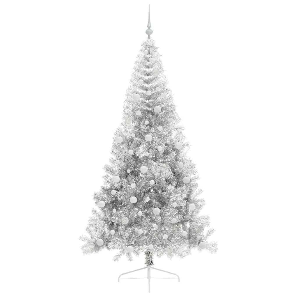 Sapin de Noël artificiel pré-éclairé Argent 240 cm PET - XIOS
