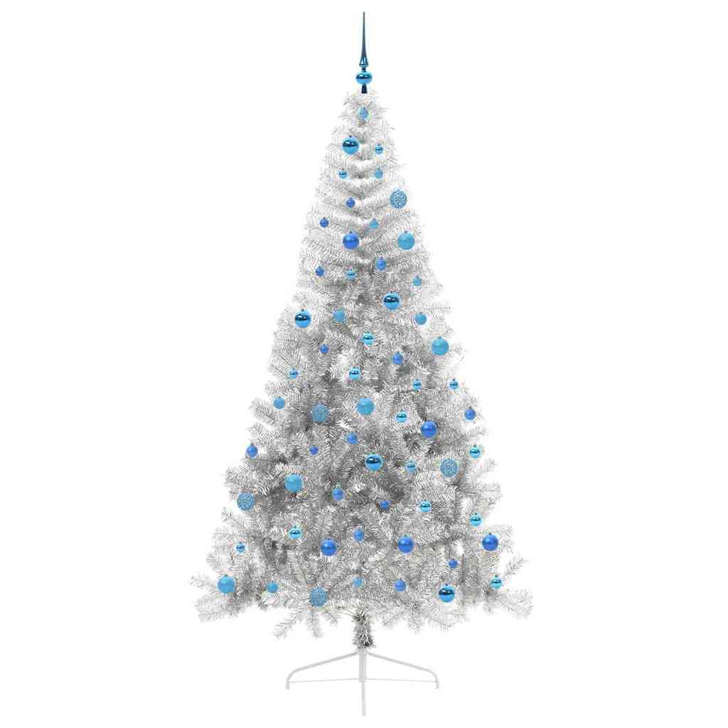 Sapin de Noël artificiel pré-éclairé Argent 240 cm PET - XIOS