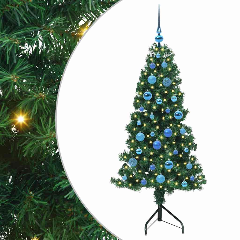 Arbre de Noël artificiel d'angle Vert 150 cm PVC et métal - XIOS