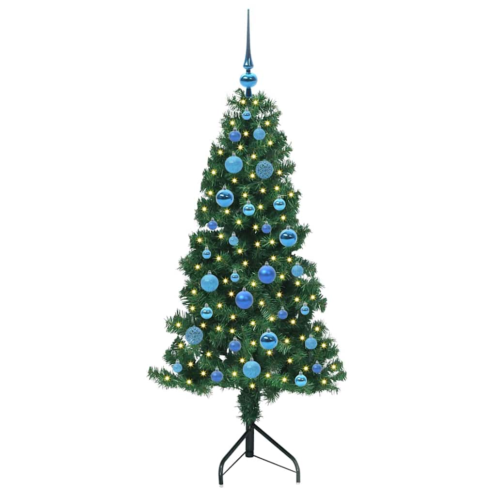 Arbre de Noël artificiel d'angle Vert 150 cm PVC et métal - XIOS