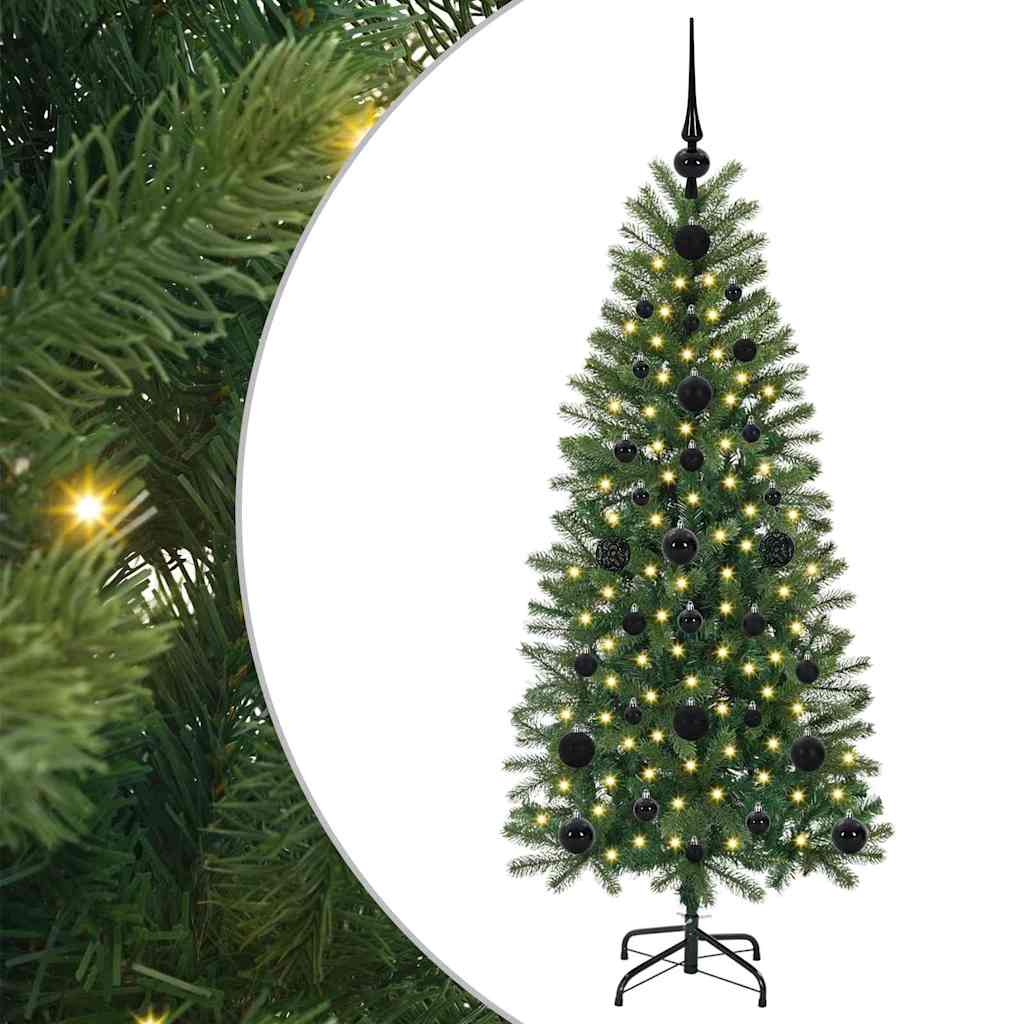 Sapin de Noël artificiel avec 150 LED Vert 120 cm PE et PVC - XIOS