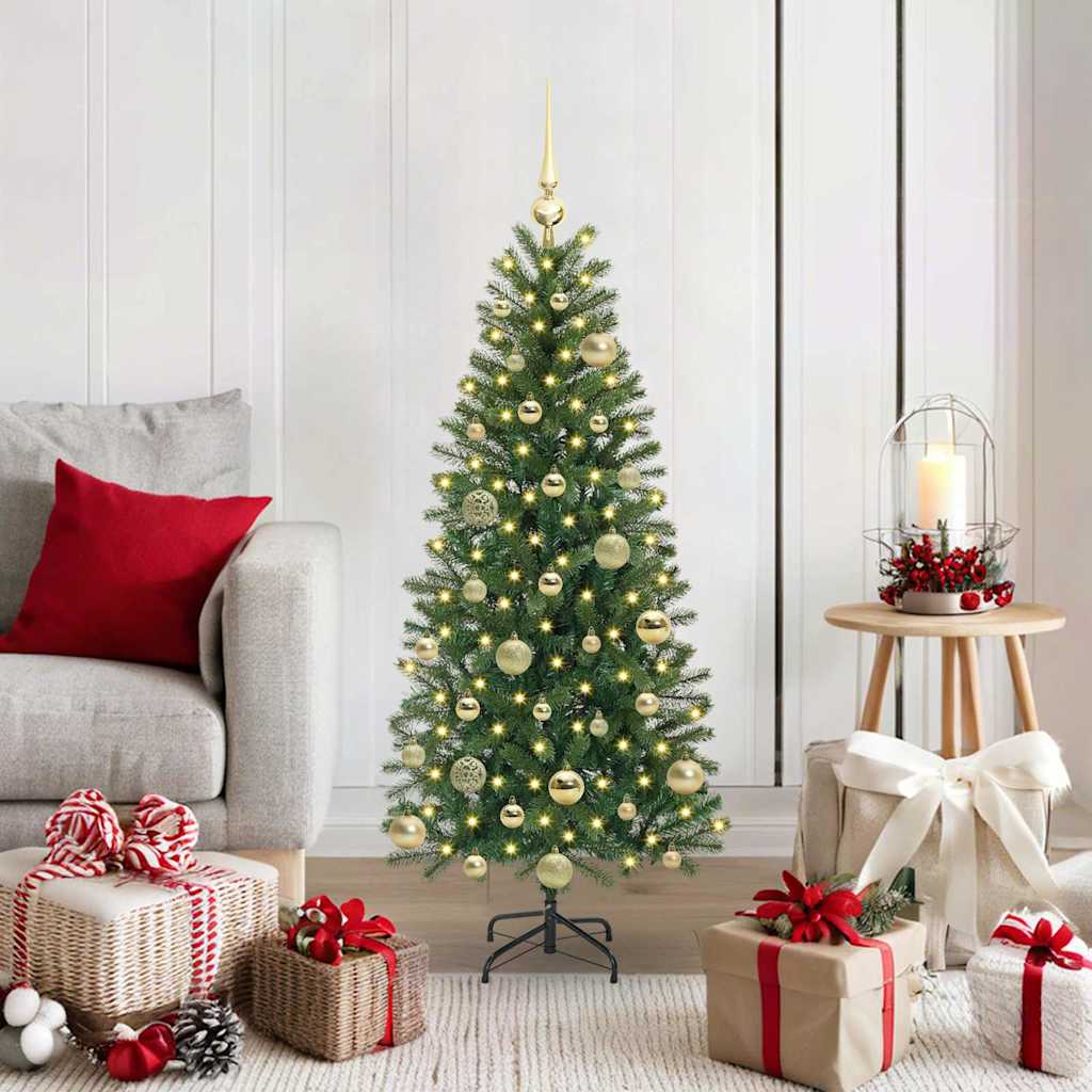 Sapin de Noël artificiel avec 150 LED Vert 120 cm PE et PVC - XIOS