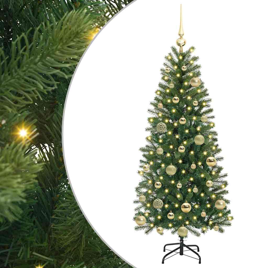 Sapin de Noël artificiel avec 150 LED Vert 120 cm PE et PVC - XIOS