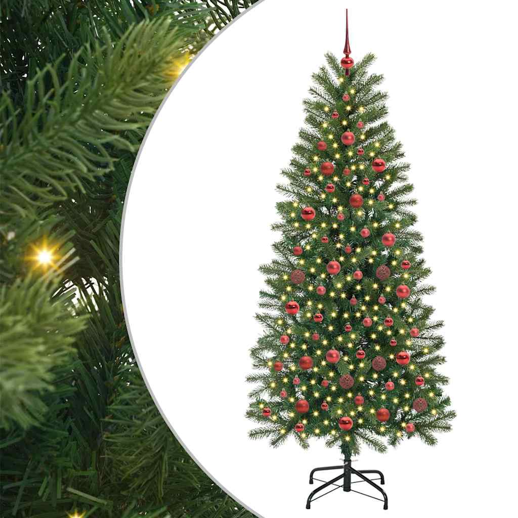 Sapin de Noël artificiel avec 300 LED Vert 180 cm PE et PVC - XIOS
