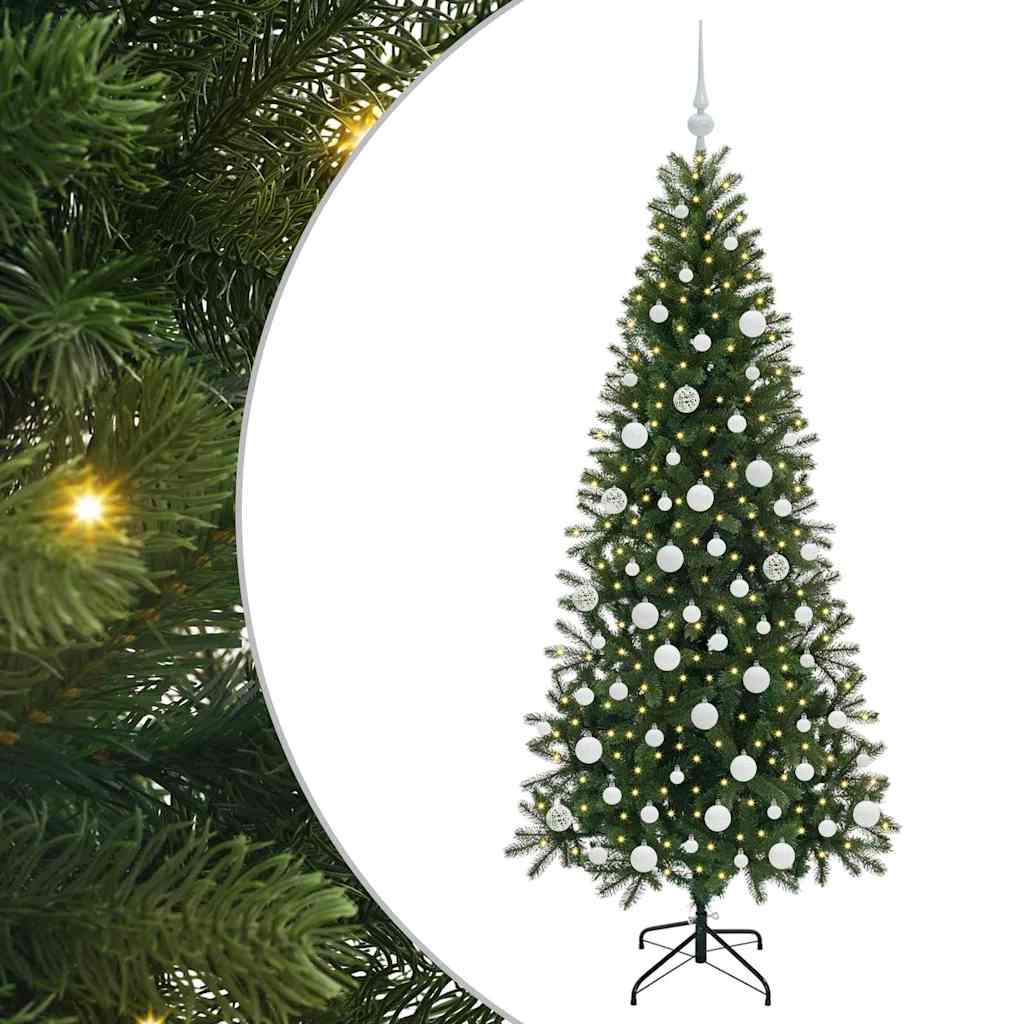 Sapin de Noël artificiel avec 300 LED Vert 180 cm PE et PVC - XIOS