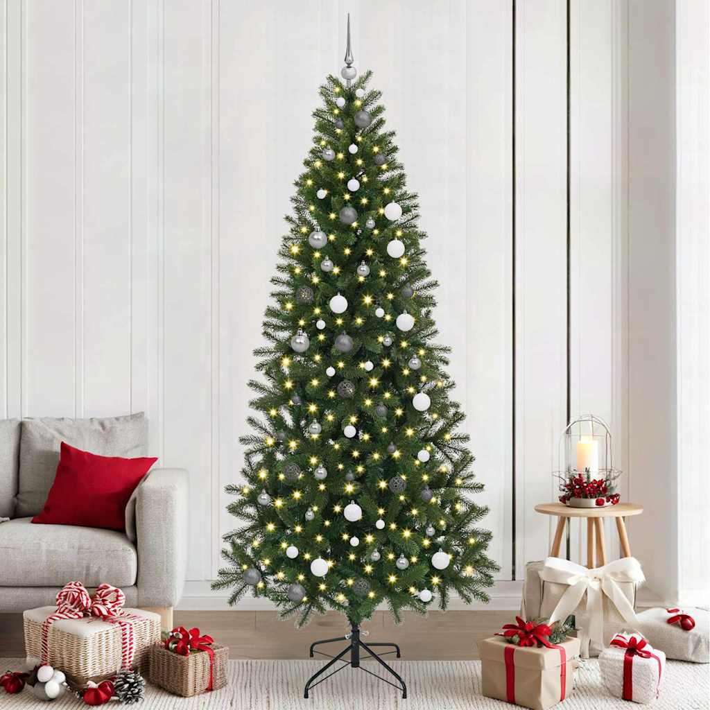 Sapin de Noël artificiel avec 300 LED Vert 240 cm PE et PVC - XIOS