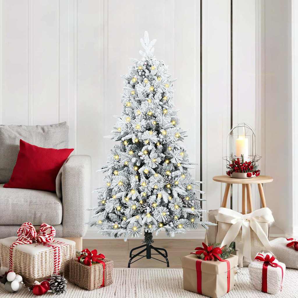 Sapin de Noël Artificiel à Branches Articulées Blanc 150 cm - XIOS