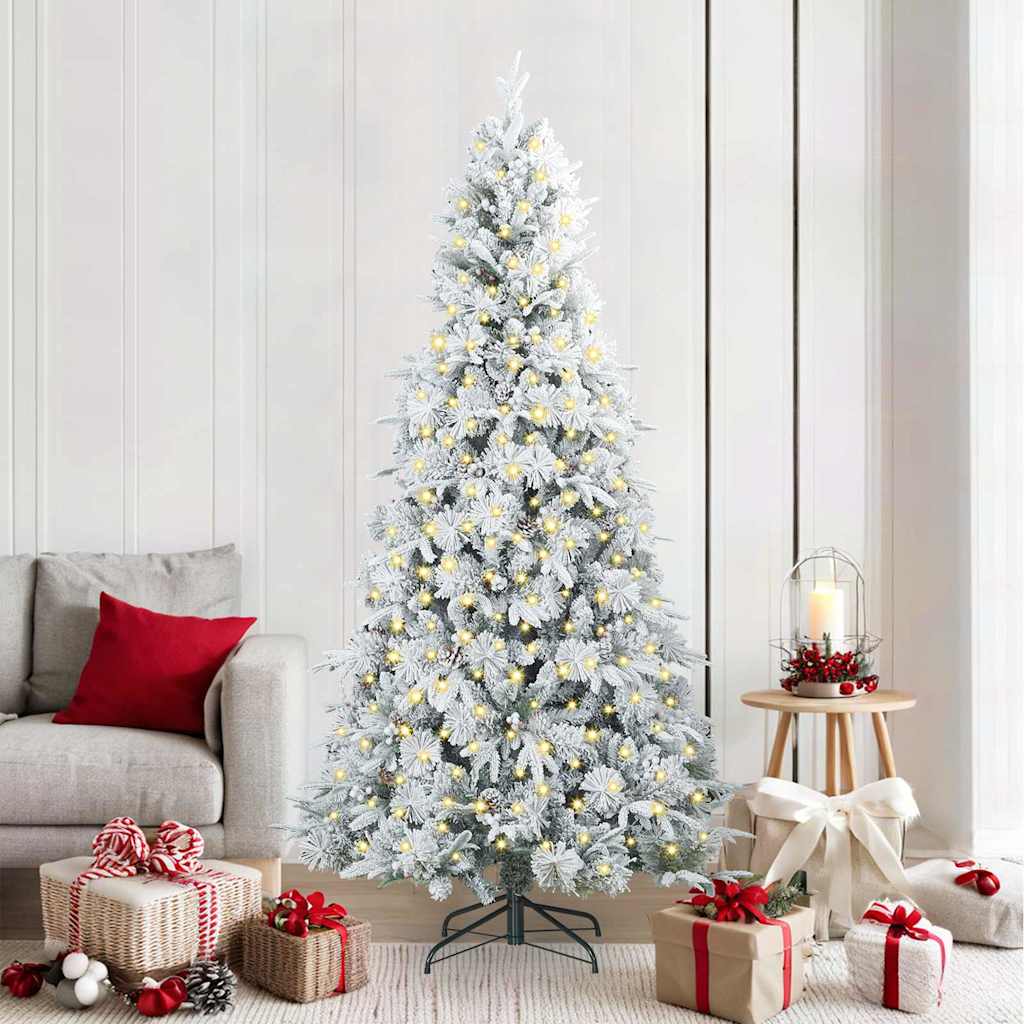 Sapin de Noël Artificiel à Branches Articulées Blanc 210 cm - XIOS