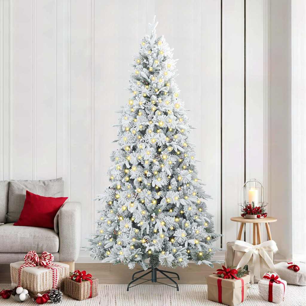 Sapin de Noël Artificiel à Branches Articulées Blanc 240 cm - XIOS