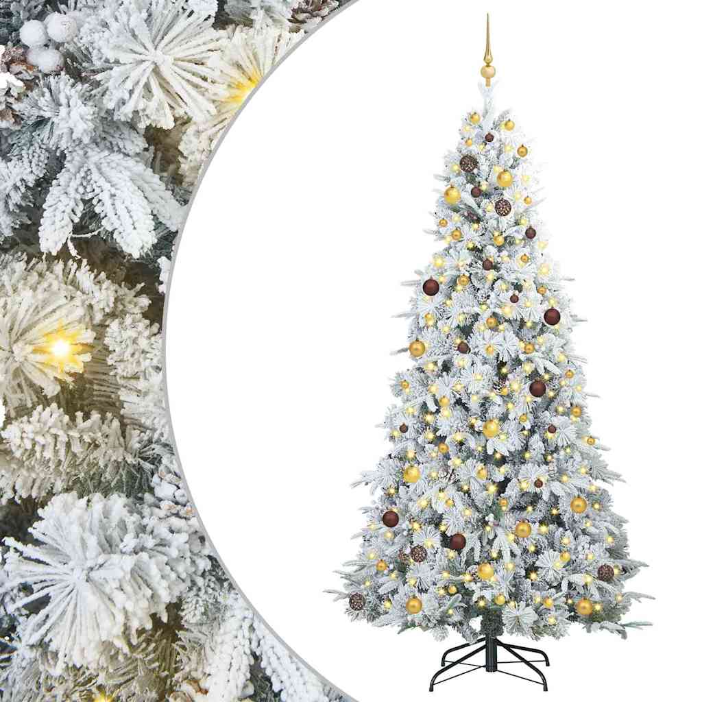 Sapin de Noël Artificiel à Branches Articulées Blanc 240 cm