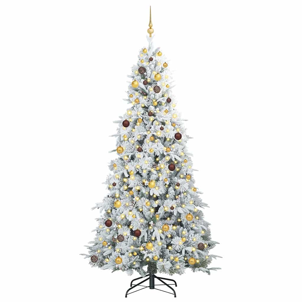 Sapin de Noël Artificiel à Branches Articulées Blanc 240 cm