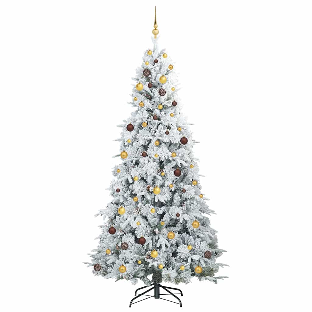 Sapin de Noël Artificiel à Branches Articulées Blanc 240 cm