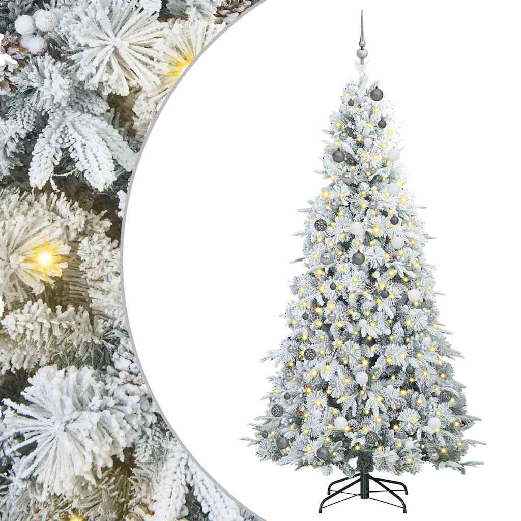 Sapin de Noël Artificiel à Branches Articulées Blanc 240 cm