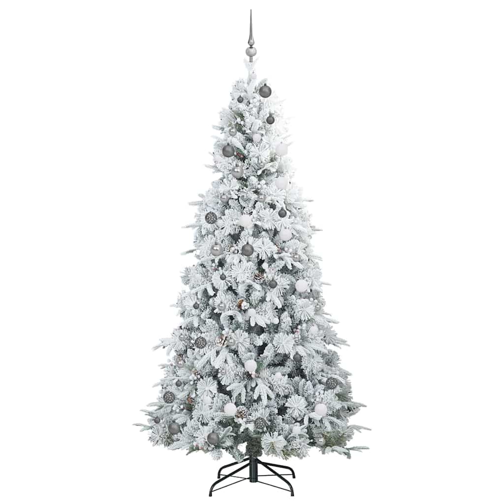 Sapin de Noël Artificiel à Branches Articulées Blanc 240 cm