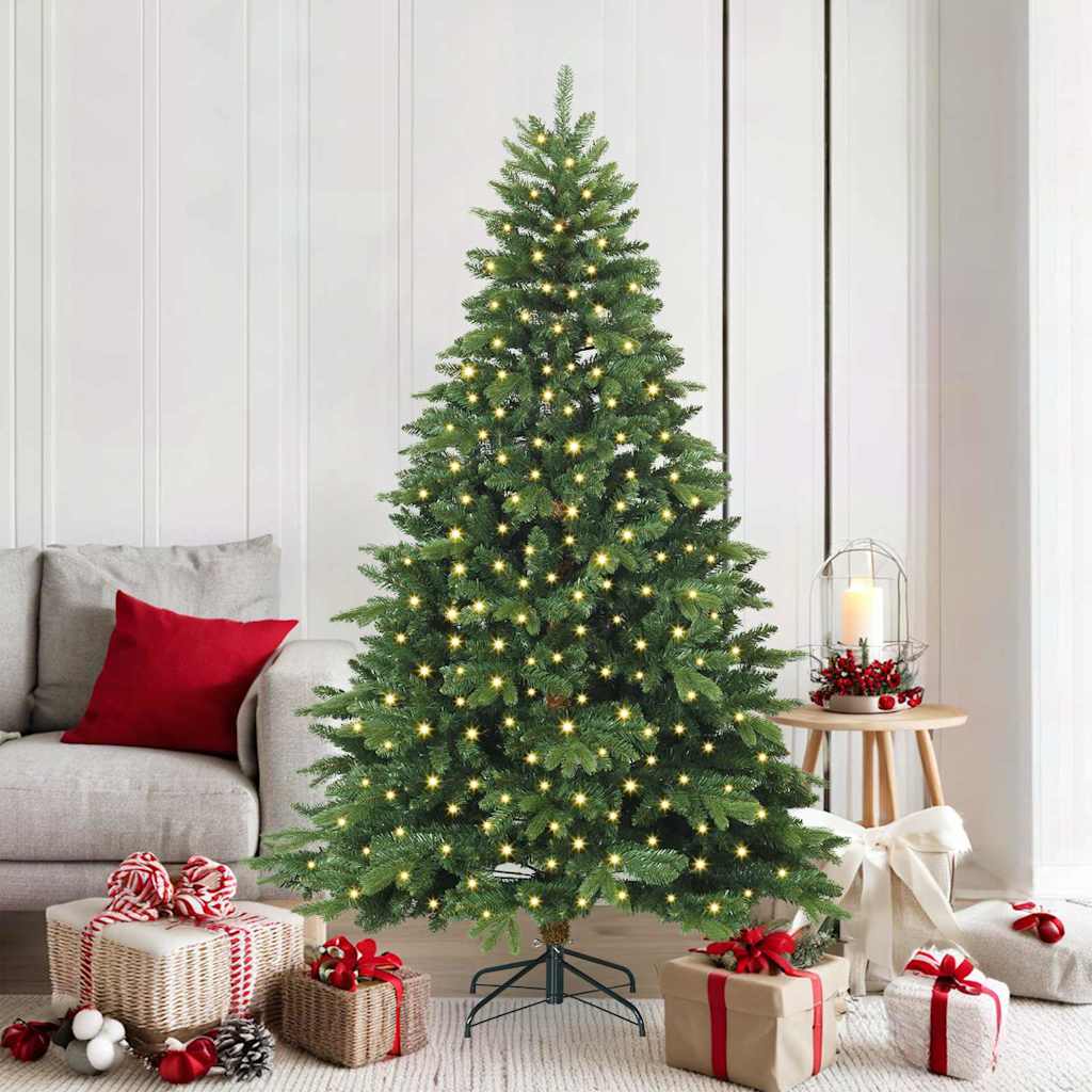 Sapin de Noël artificiel avec 300 LED Vert 180 cm PE et PVC - XIOS