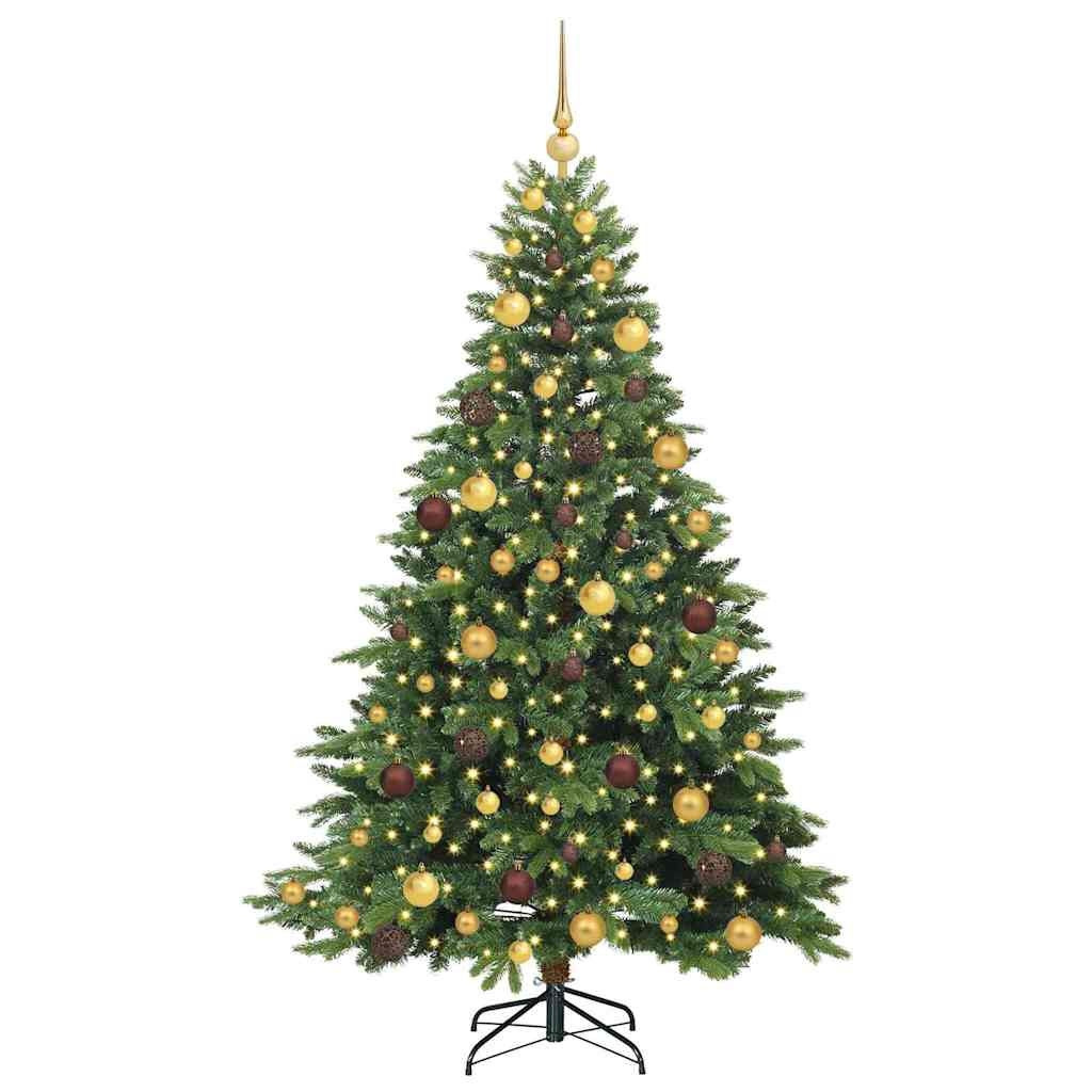 Sapin de Noël artificiel avec 300 LED Vert 180 cm PE et PVC
