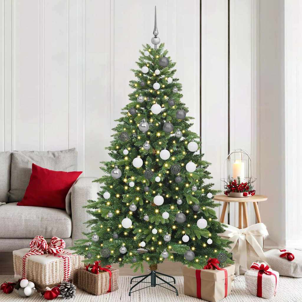 Sapin de Noël artificiel avec 300 LED Vert 180 cm PE et PVC - XIOS