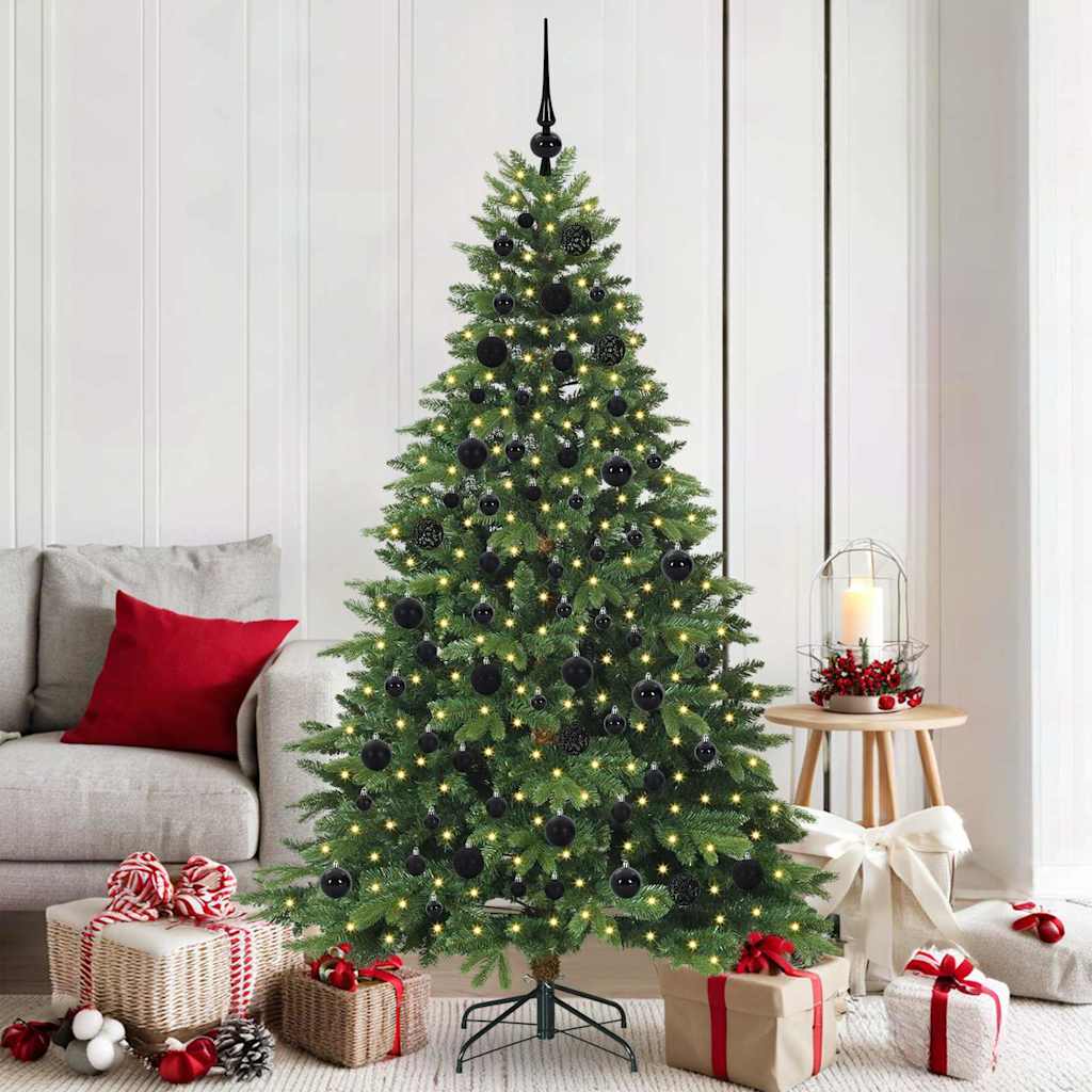 Sapin de Noël artificiel avec 300 LED Vert 180 cm PE et PVC - XIOS