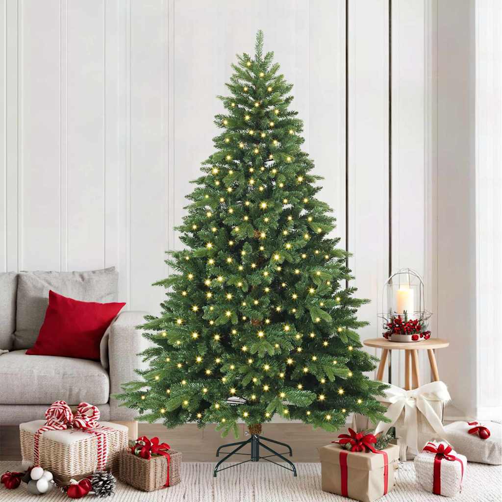 Sapin de Noël artificiel avec 300 LED Vert 210 cm PE et PVC - XIOS