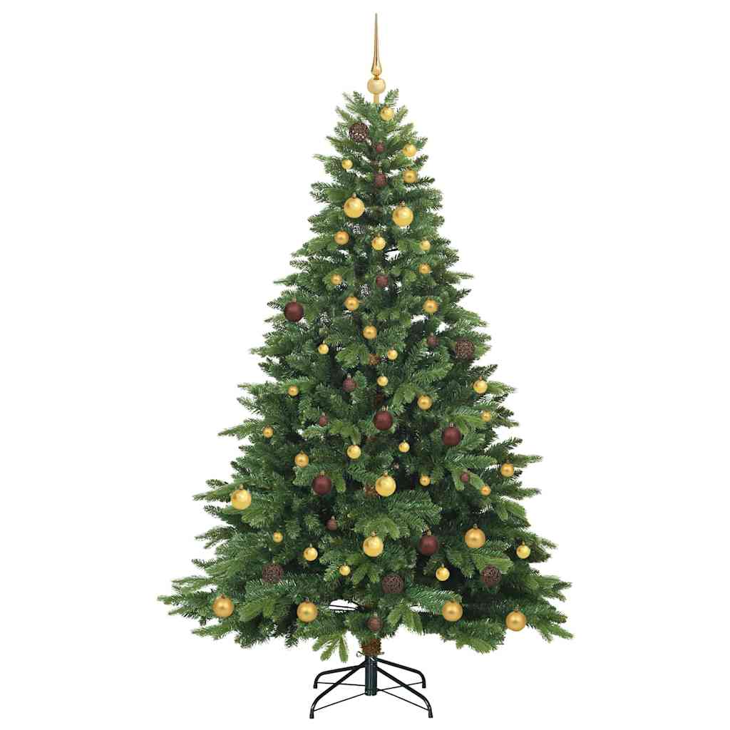 Sapin de Noël artificiel avec 300 LED Vert 210 cm PE et PVC