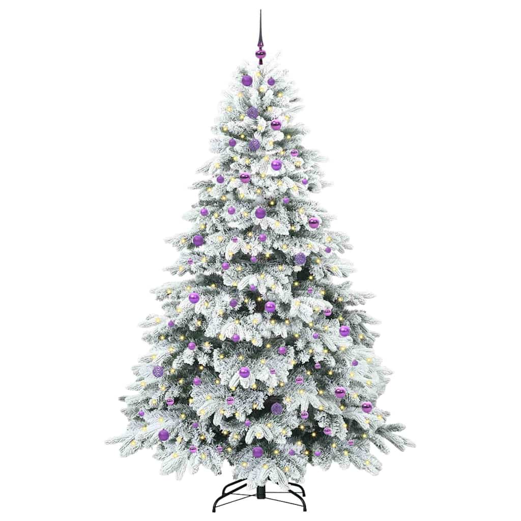 Sapin de Noël artificiel avec 300 LED Blanc 240 cm PE et PVC