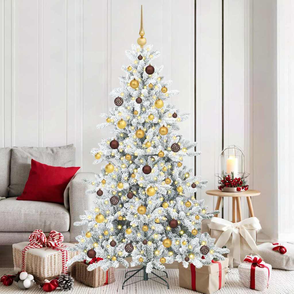 Sapin de Noël Artificiel à Branches Articulées Blanc 180 cm