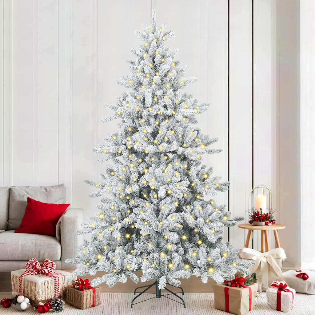 Sapin de Noël Artificiel à Branches Articulées Blanc 210 cm - XIOS
