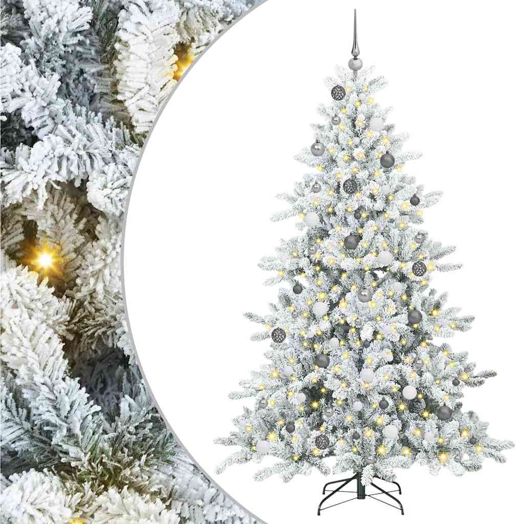Sapin de Noël Artificiel à Branches Articulées Blanc 210 cm