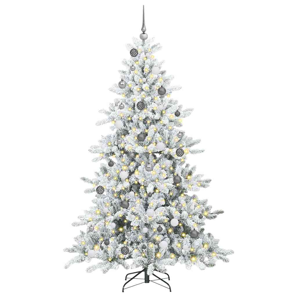 Sapin de Noël Artificiel à Branches Articulées Blanc 210 cm