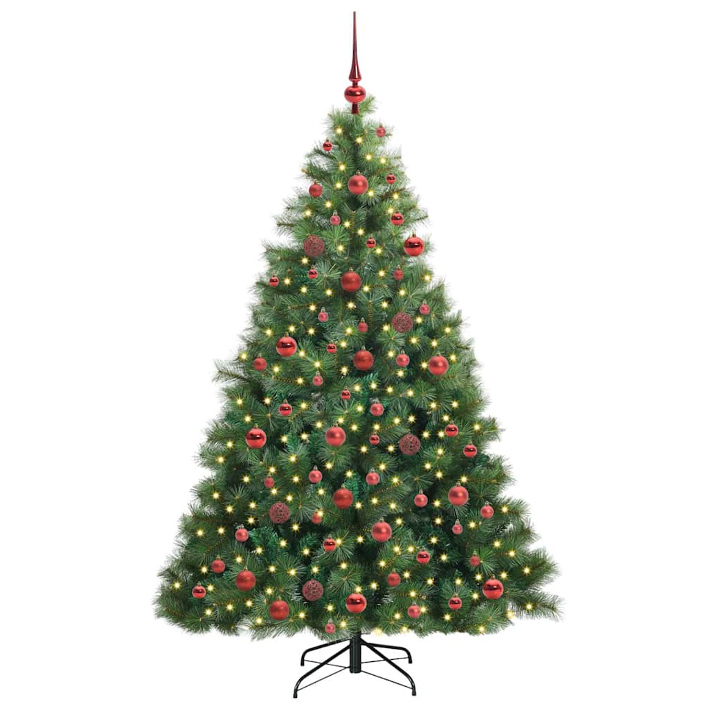 Sapin de Noël artificiel avec 300 LED Vert 180 cm PE et PVC - XIOS