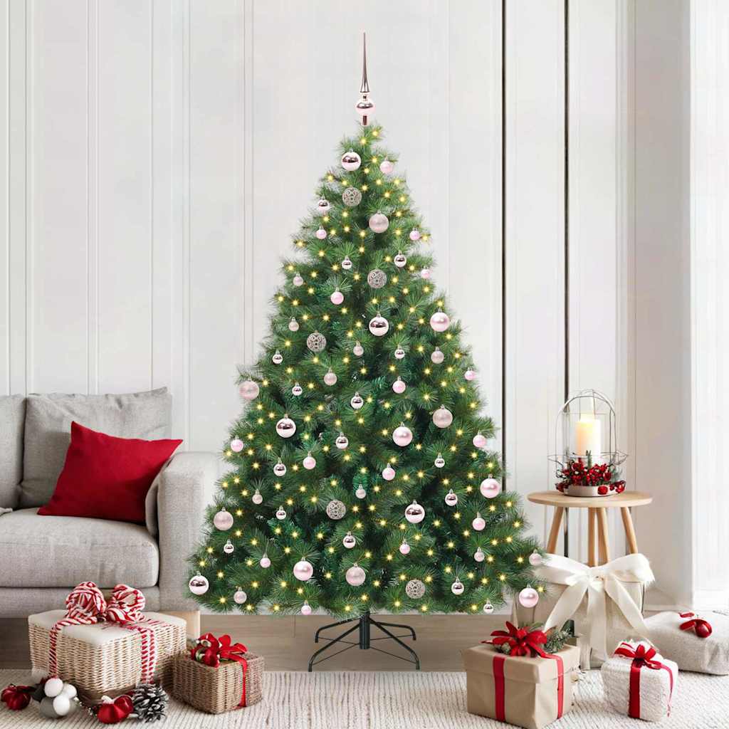 Sapin de Noël artificiel avec 300 LED Vert 180 cm PE et PVC - XIOS