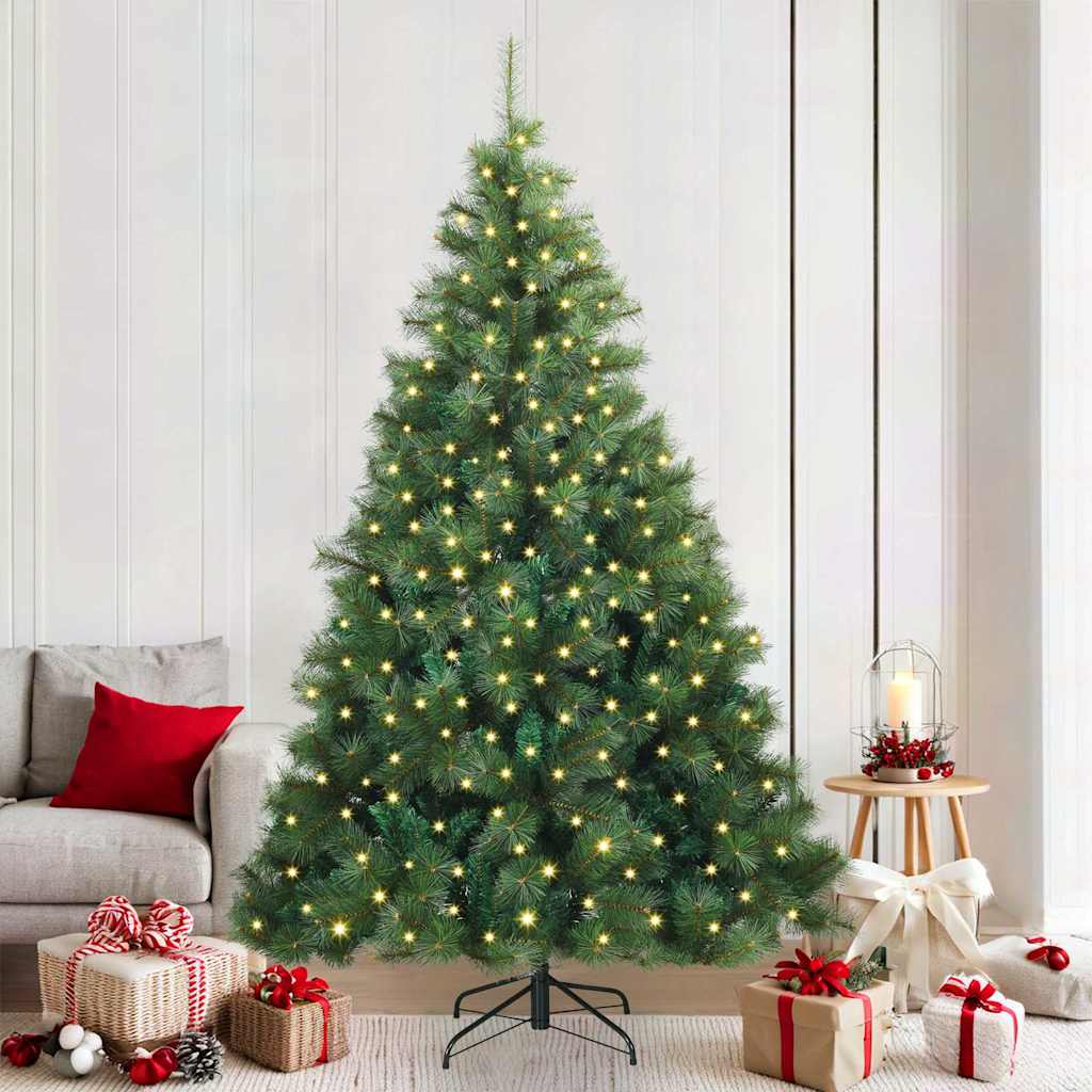 Sapin de Noël artificiel avec 300 LED Vert 210 cm PE et PVC - XIOS