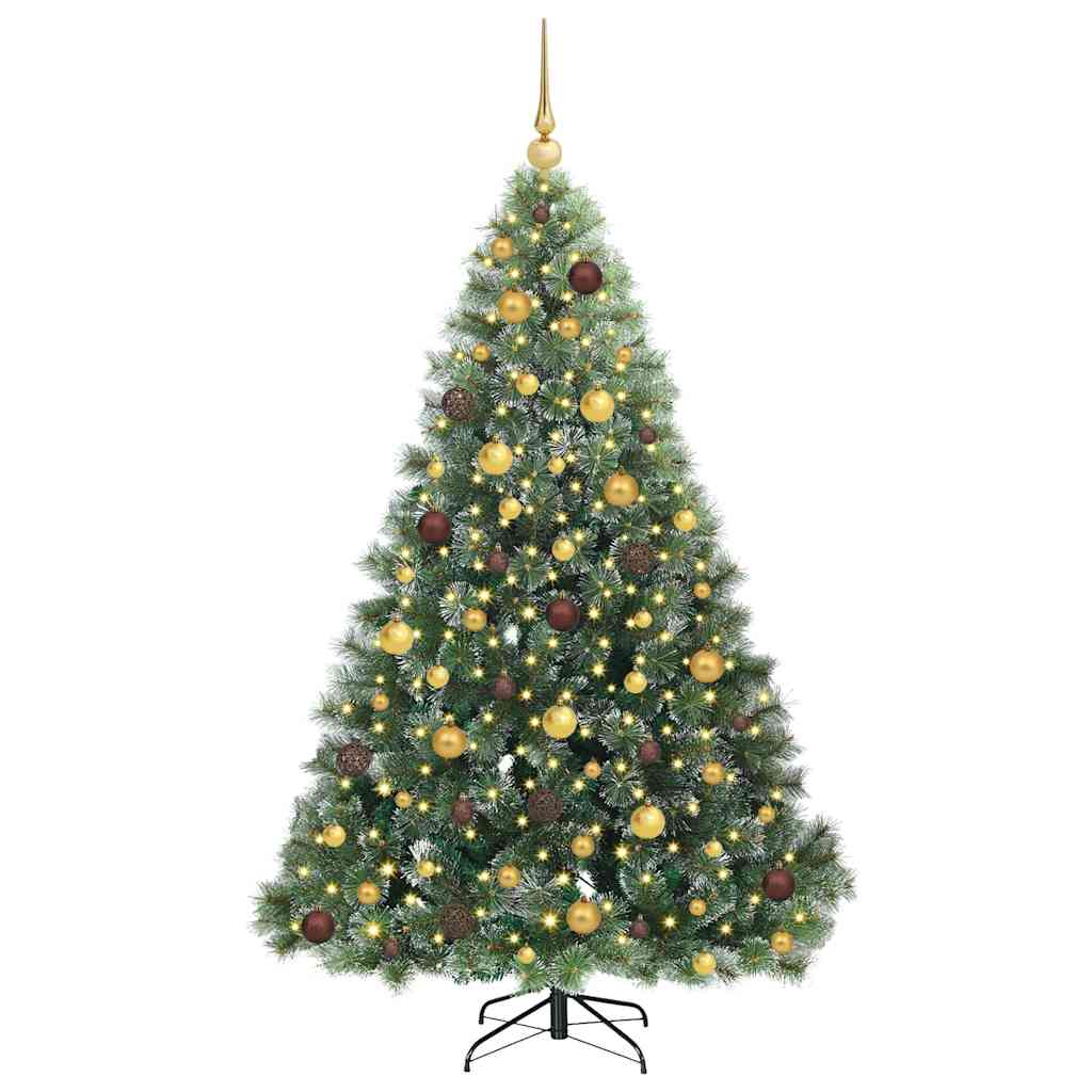 Sapin de Noël artificiel avec 300 LED Vert 180 cm PE et PVC